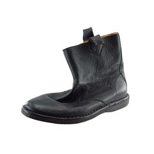Terra Plana Boots Sz 8.5 M Black Round Toe Short Leather‎ Men